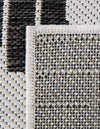 Urban Terrace Collection Area Rug -  Bronx Rectangle Black and White  lifestyle 7