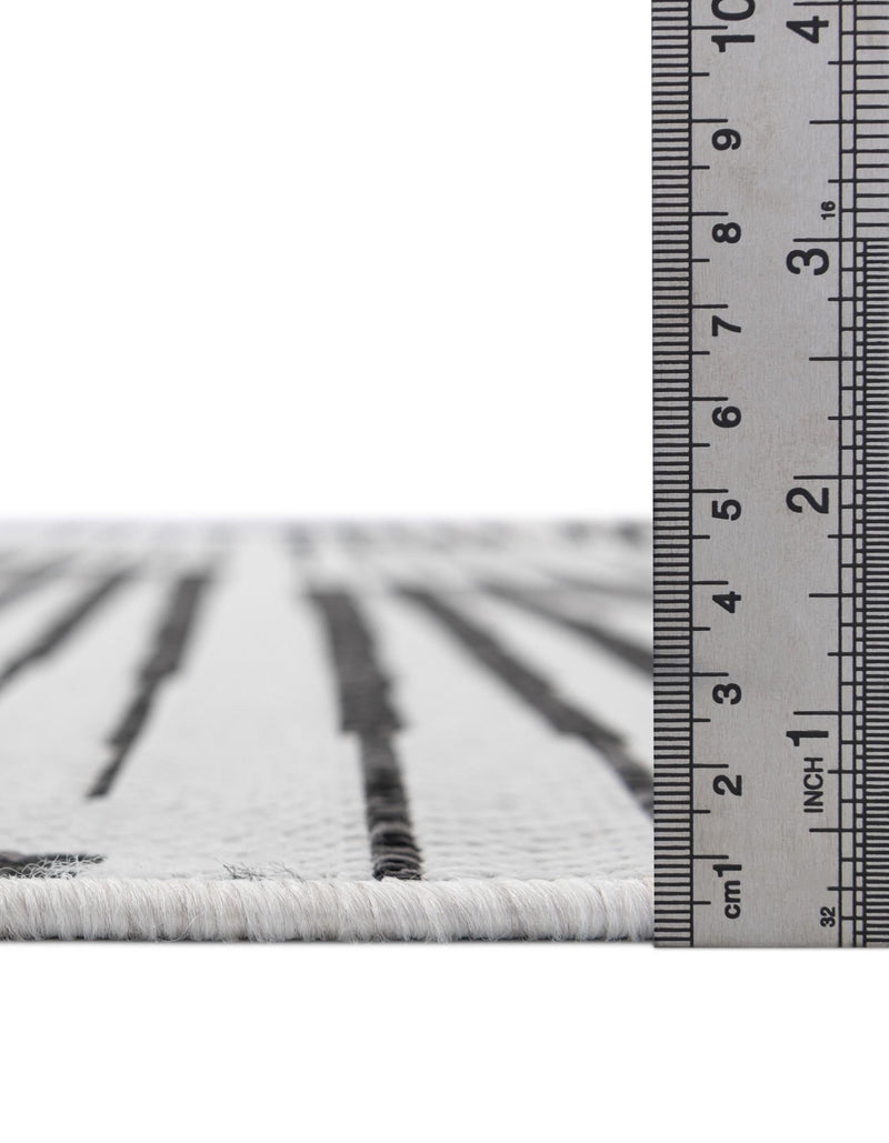 Urban Terrace Collection Area Rug -  Bronx Rectangle Black and White  lifestyle 31