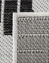 Urban Terrace Collection Area Rug -  Bronx Rectangle Black and White  lifestyle 32