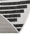 Urban Terrace Collection Area Rug -  Bronx Round Black and White  lifestyle 7