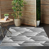 Urban Terrace Collection Area Rug -  Bronx Square Black and White  lifestyle 13