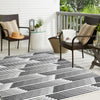 Urban Terrace Collection Area Rug -  Bronx Square Black and White  lifestyle 14