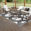 Urban Terrace Collection Area Rug -  Williamsburg Rectangle Black and White  lifestyle 14