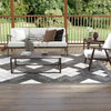 Urban Terrace Collection Area Rug -  Williamsburg Rectangle Black and White  lifestyle 15