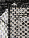 Urban Terrace Collection Area Rug -  Williamsburg Round Black and White  lifestyle 81