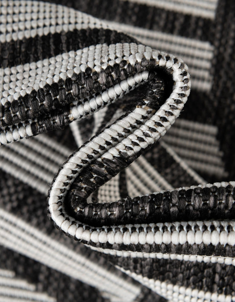 Urban Terrace Collection Area Rug -  Uptown Rectangle Black and White  lifestyle 6