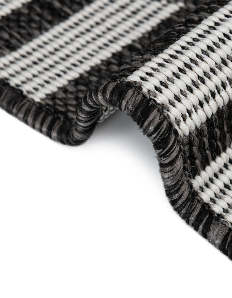 Urban Terrace Collection Area Rug -  Uptown Rectangle Black and White  lifestyle 8