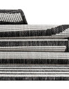 Urban Terrace Collection Area Rug -  Uptown Runner Black and White  lifestyle 78