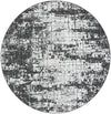 Urban Terrace Collection Area Rug -  Midtown Round Black and White Main