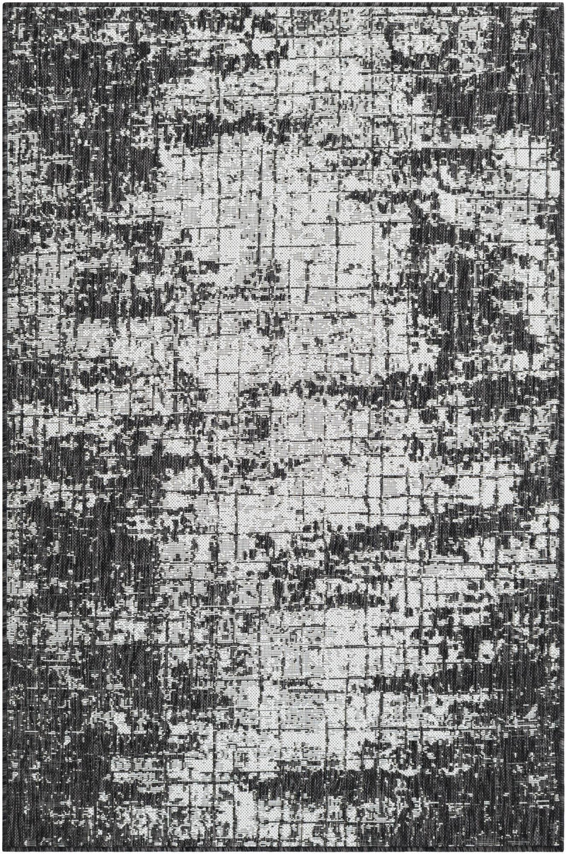 Urban Terrace Collection Area Rug -  Midtown Rectangle Black and White Main