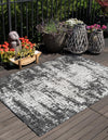 Urban Terrace Collection Area Rug -  Midtown Rectangle Black and White  lifestyle 0