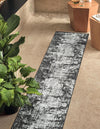 Urban Terrace Collection Area Rug -  Midtown Runner Black and White  lifestyle 0