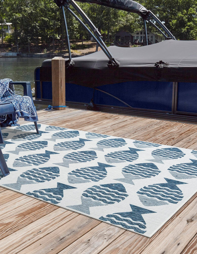 Seaside Haven Rugs Collection Area Rug -  Admiral Rectangle Navy Blue  lifestyle 2