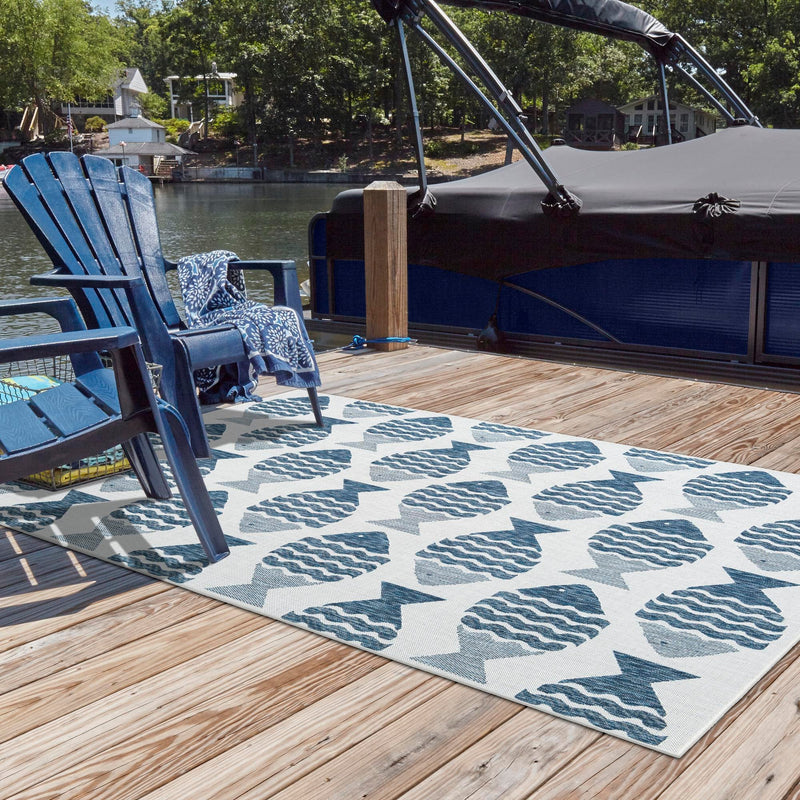 Seaside Haven Rugs Collection Area Rug -  Admiral Rectangle Navy Blue  lifestyle 14