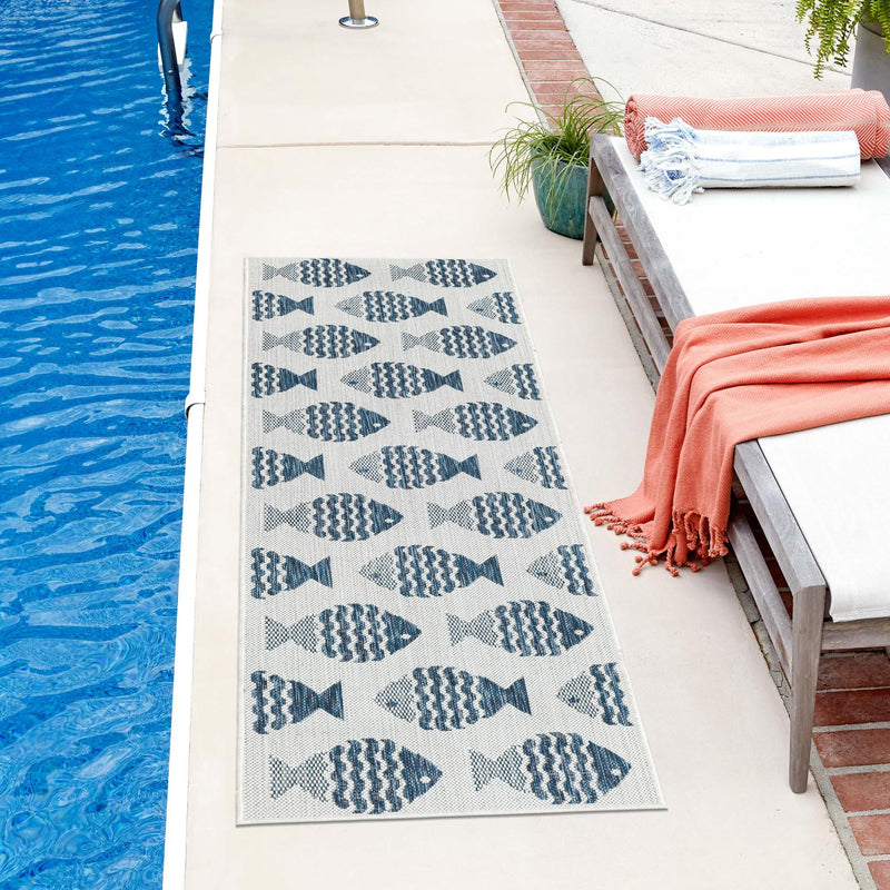 Seaside Haven Rugs Collection Area Rug -  Admiral Runner Navy Blue  lifestyle 93