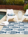 Seaside Haven Rugs Collection Area Rug -  Admiral Square Navy Blue  lifestyle 2