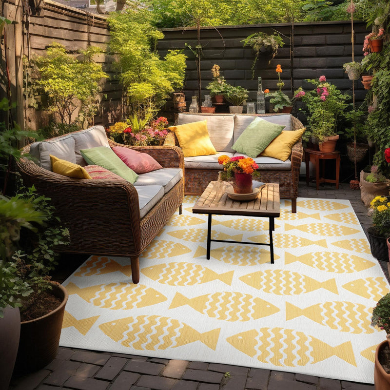 Seaside Haven Rugs Collection Area Rug -  Admiral Rectangle Yellow  lifestyle 16