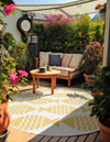 Seaside Haven Rugs Collection Area Rug -  Admiral Round Yellow  lifestyle 3