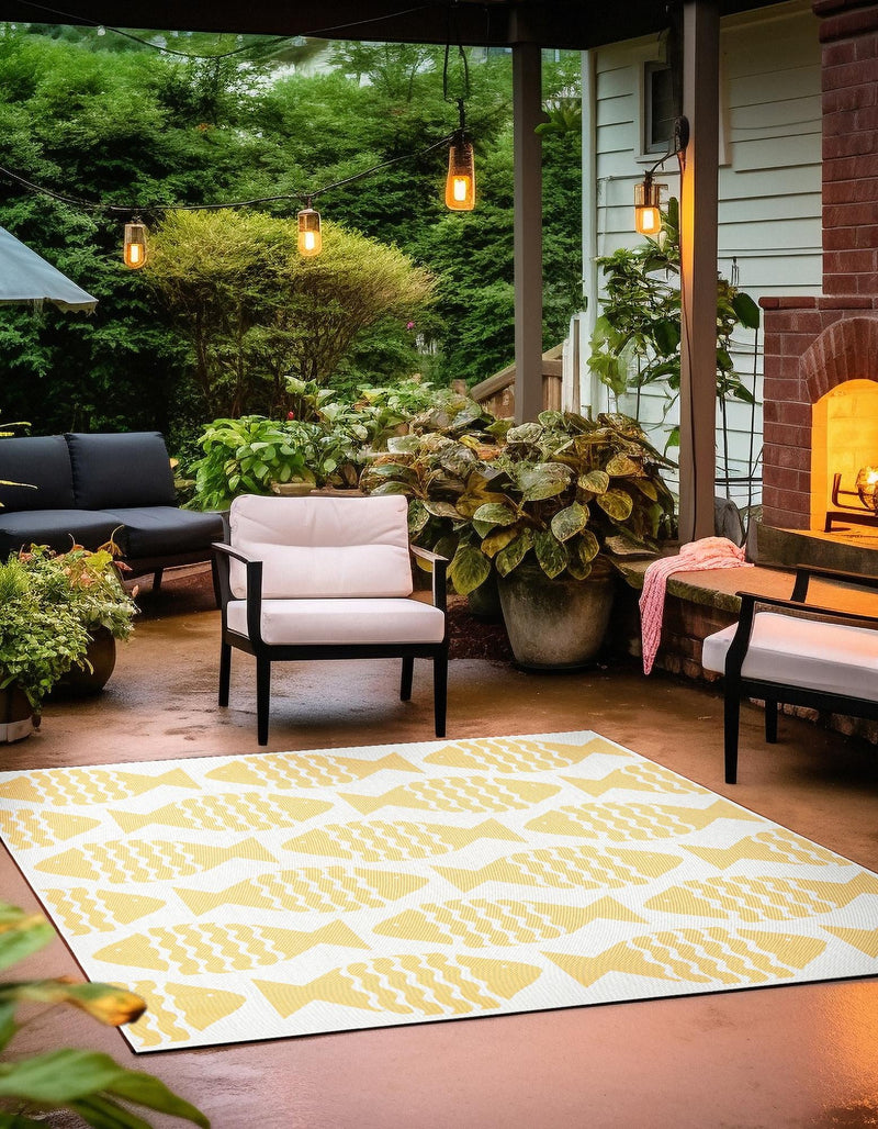 Seaside Haven Rugs Collection Area Rug -  Admiral Square Yellow  lifestyle 2