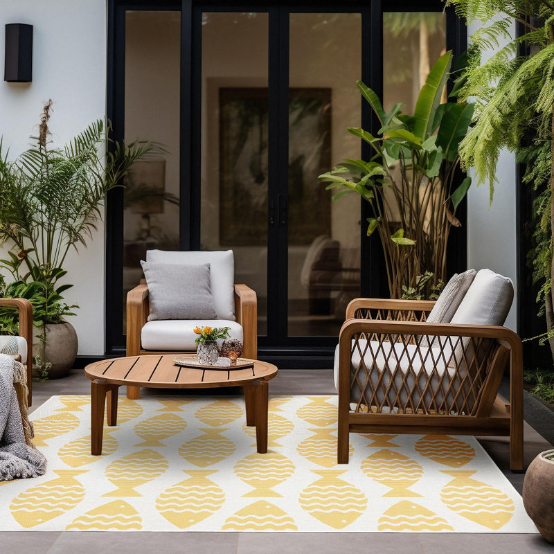 Seaside Haven Rugs Collection Area Rug -  Admiral Square Yellow  lifestyle 14