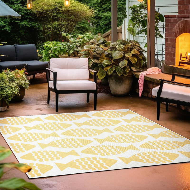 Seaside Haven Rugs Collection Area Rug -  Admiral Square Yellow  lifestyle 15