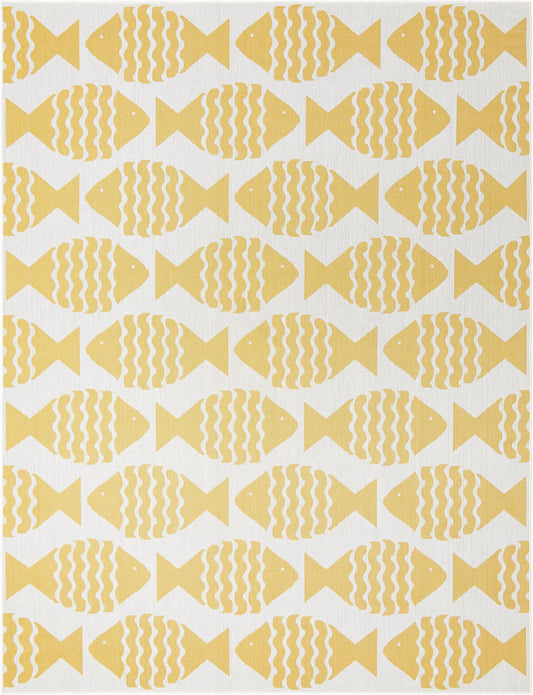 Seaside Haven Rugs Collection Area Rug -  Admiral Rectangle Yellow Main