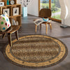 Savannah Sojourn Collection Area Rug -  Limpopo Round Brown  lifestyle 56