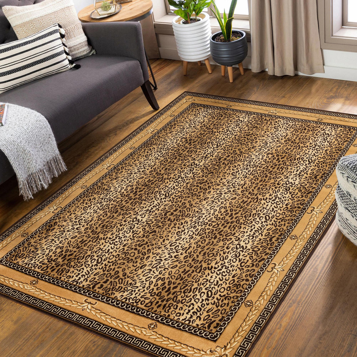 Savannah Sojourn Collection Area Rug -  Limpopo Rectangle Brown  lifestyle 15
