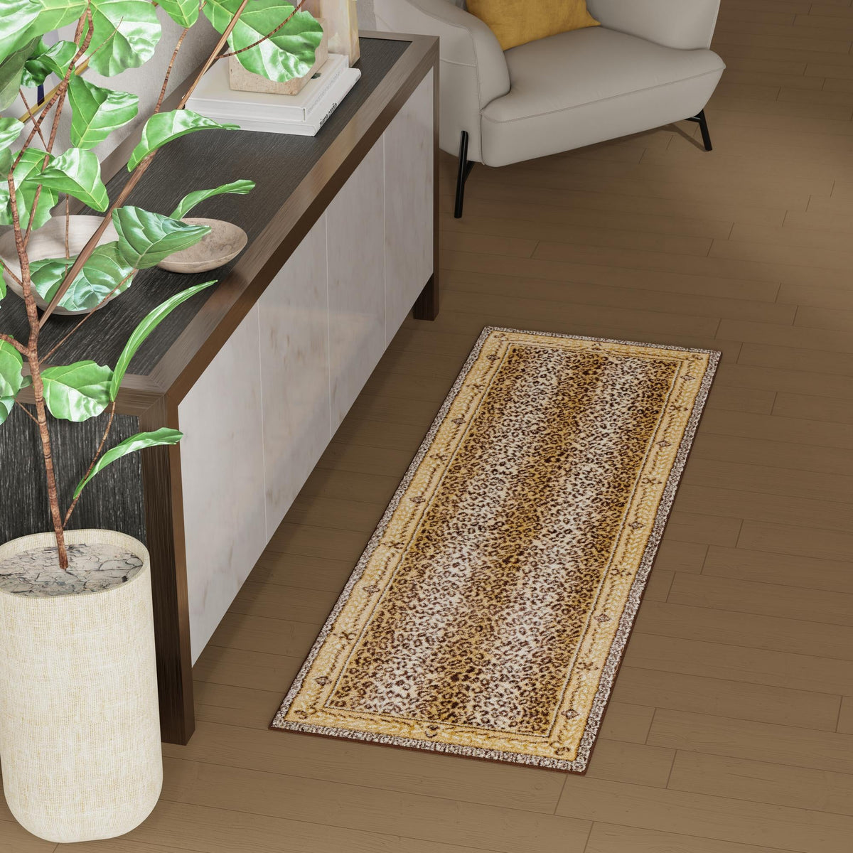 Savannah Sojourn Collection Area Rug -  Limpopo Runner Brown  lifestyle 57