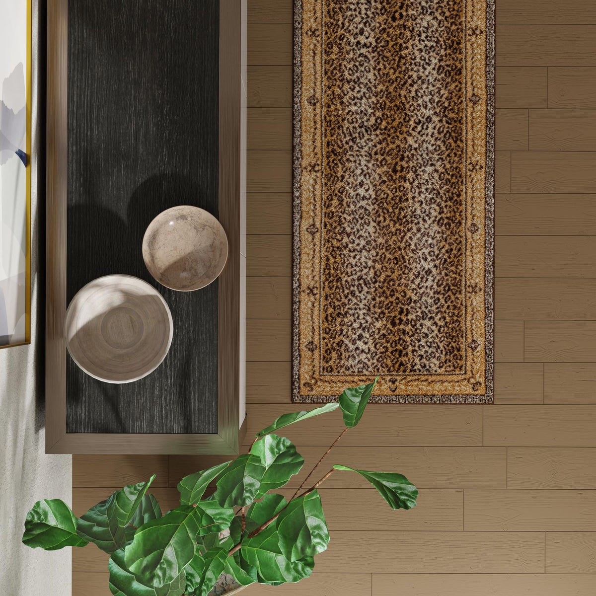 Savannah Sojourn Collection Area Rug -  Limpopo Runner Brown  lifestyle 62