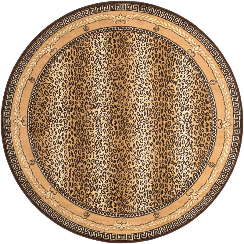 Savannah Sojourn Collection Area Rug -  Limpopo Round Brown  lifestyle 43