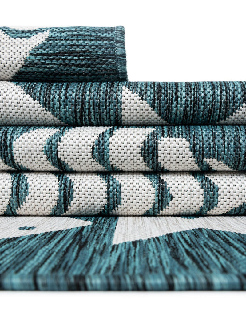 Seaside Haven Rugs Collection Area Rug -  Admiral Rectangle Turquoise  lifestyle 86