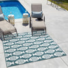 Seaside Haven Rugs Collection Area Rug -  Admiral Square Turquoise  lifestyle 13
