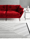Roma Elegance Collection Area Rug - Vatican Rectangle Black and White  lifestyle 2