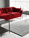 Roma Elegance Collection Area Rug - Vatican Rectangle Black and White  lifestyle 3