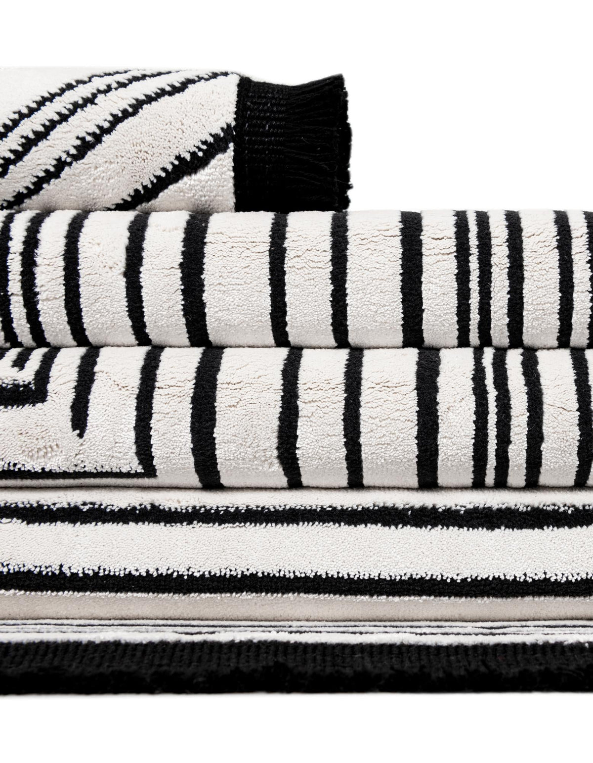 Roma Elegance Collection Area Rug - Vatican Rectangle Black and White  lifestyle 14