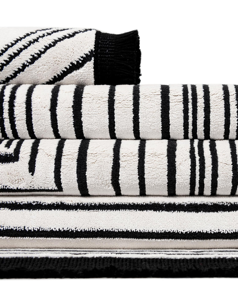 Roma Elegance Collection Area Rug - Vatican Rectangle Black and White  lifestyle 14