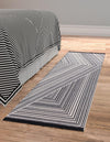 Roma Elegance Collection Area Rug - Vatican Runner Black and White  lifestyle 21