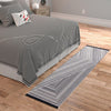 Roma Elegance Collection Area Rug - Vatican Runner Black and White  lifestyle 48