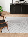 Roma Elegance Collection Area Rug - Vatican Square Black and White  lifestyle 20