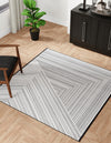 Roma Elegance Collection Area Rug - Vatican Square Black and White  lifestyle 24