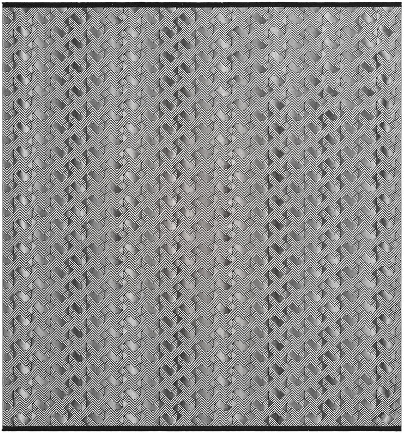 Roma Elegance Collection Area Rug -  Colosseo Square Black and White  lifestyle 18