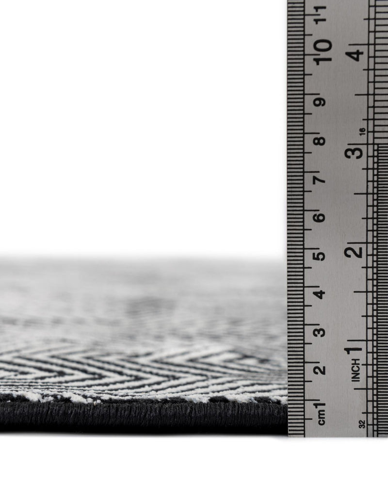 Roma Elegance Collection Area Rug -  Colosseo Rectangle Black and White  lifestyle 5