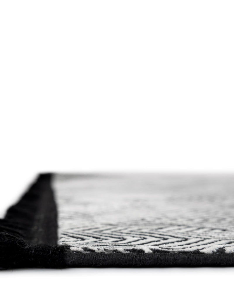 Roma Elegance Collection Area Rug -  Colosseo Rectangle Black and White  lifestyle 7