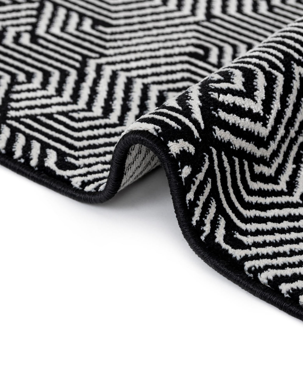 Roma Elegance Collection Area Rug -  Colosseo Rectangle Black and White  lifestyle 10