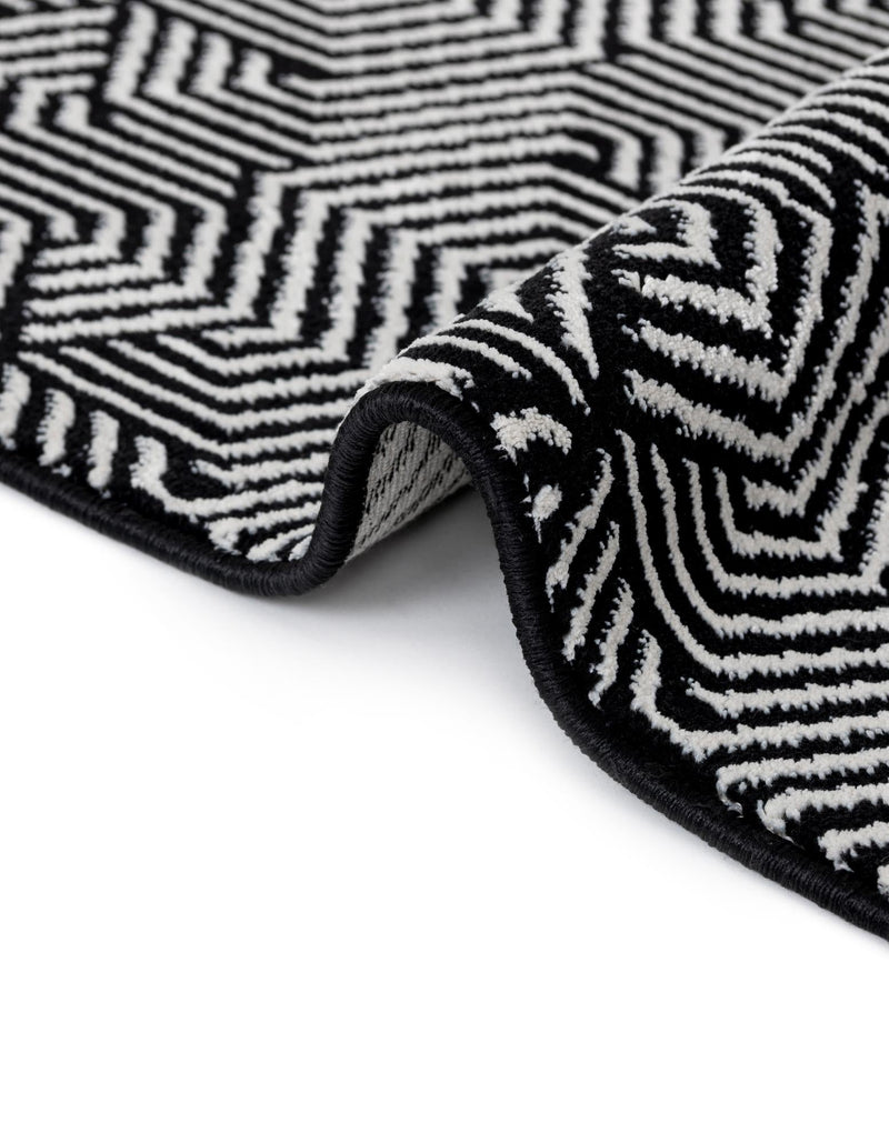 Roma Elegance Collection Area Rug -  Colosseo Rectangle Black and White  lifestyle 10