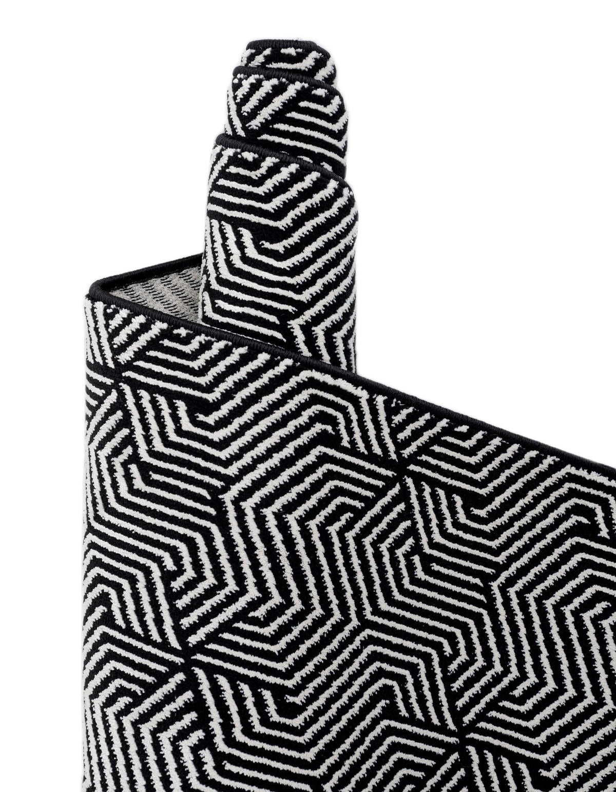Roma Elegance Collection Area Rug -  Colosseo Rectangle Black and White  lifestyle 11