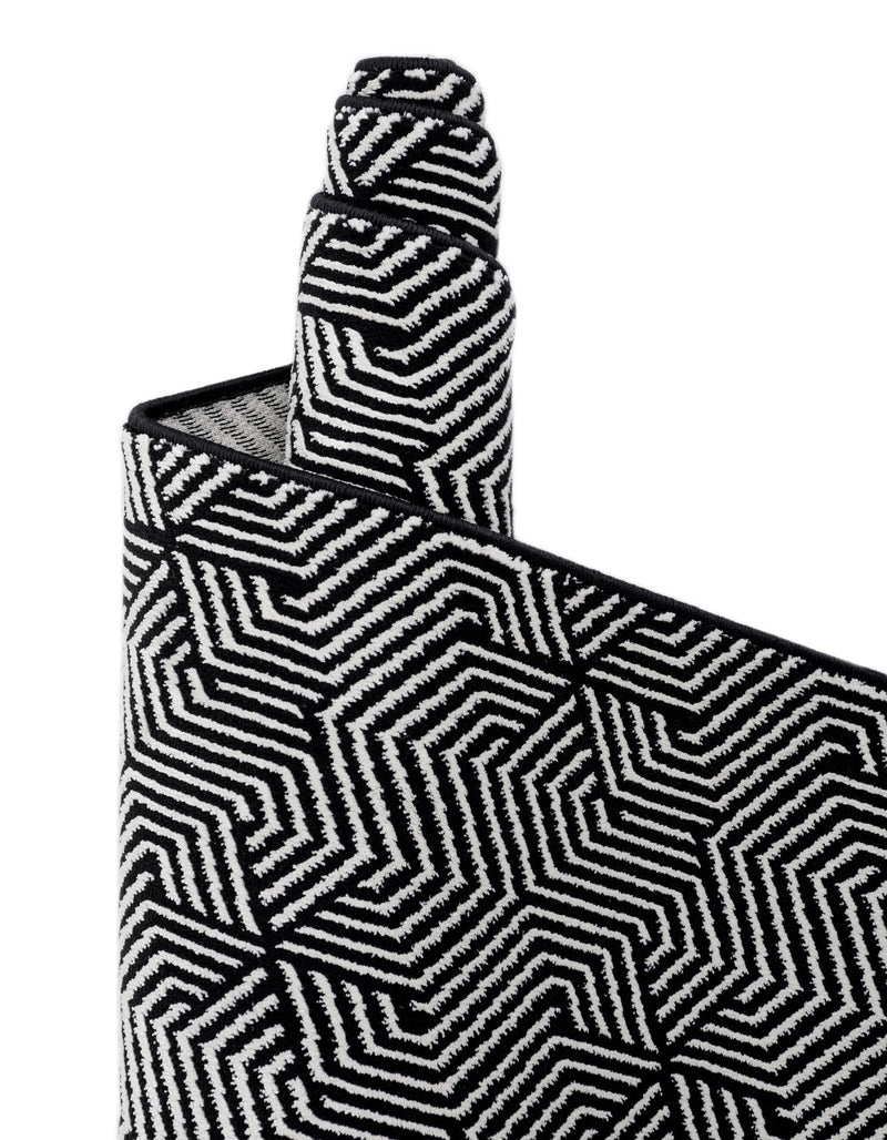 Roma Elegance Collection Area Rug -  Colosseo Rectangle Black and White  lifestyle 11