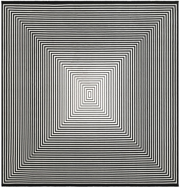 Roma Elegance Collection Area Rug -  Pantheon Square Black and White  lifestyle 18