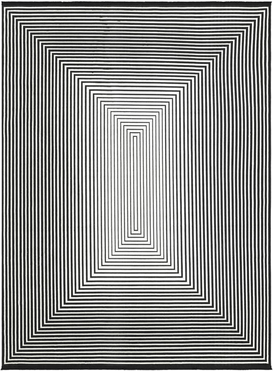 Roma Elegance Collection Area Rug -  Pantheon Rectangle Black and White Main